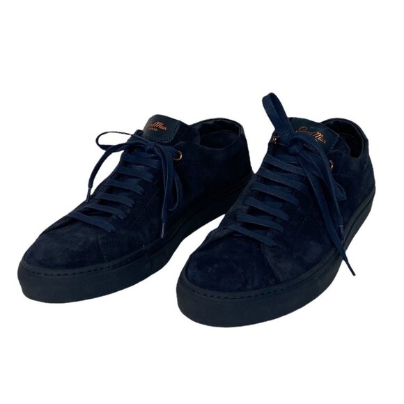 GoodMan Brand Blue Suede Sneakers Size 8 Edge Leather Made In Italy Nordstrom - Picture 6 of 8